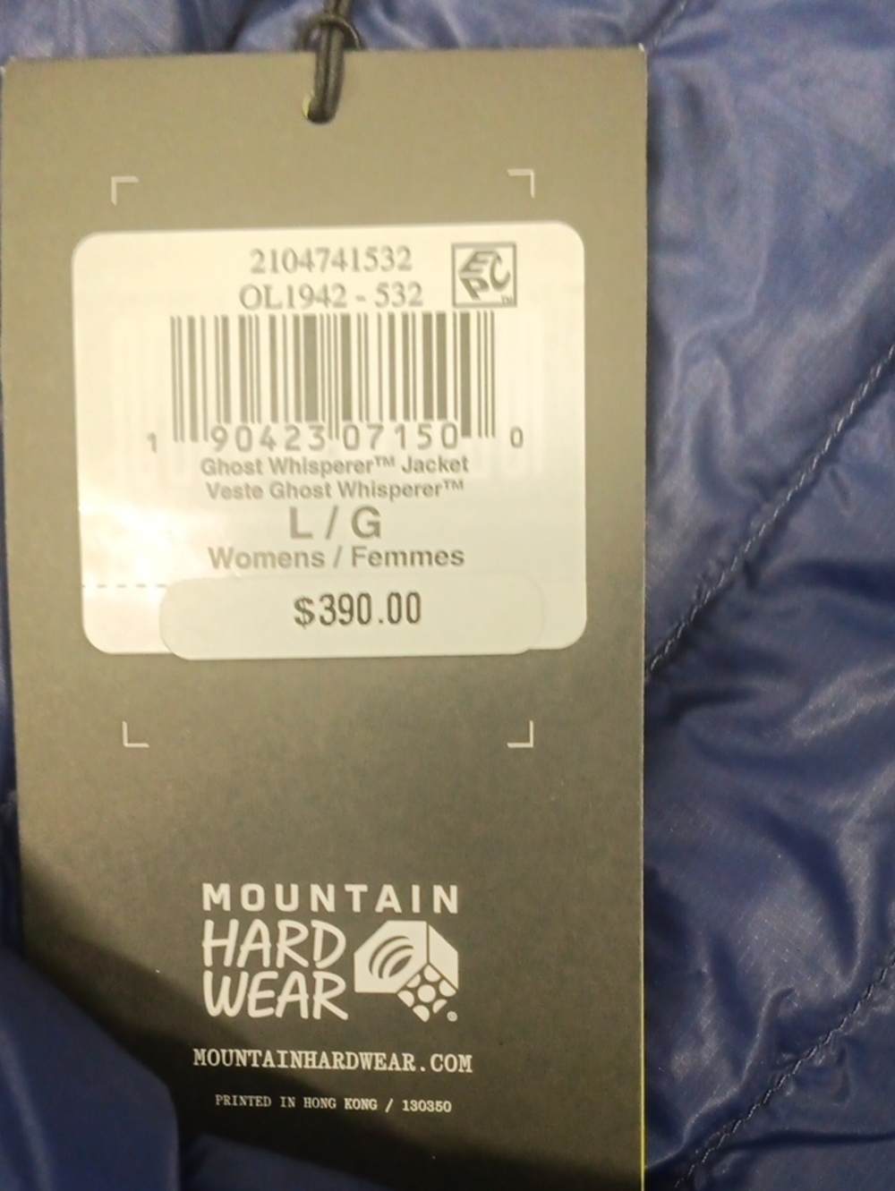 Mountain Hardwear Ghost Whisperer Women's Puffer Jacket - Navy Blue